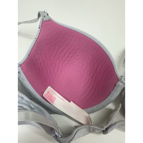 PINK Victorias Secret Womens Bra 34B Blue Wear Everywhere T-Shirt Lightly Lined - Picture 5 of 10
